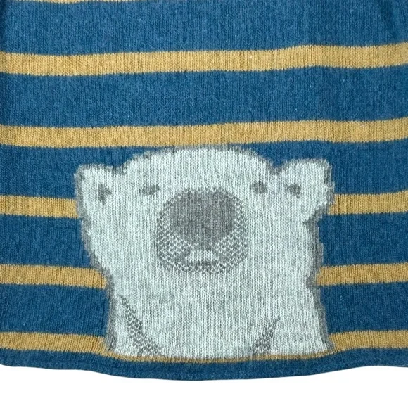 Nanos Wool & Angora Striped Polar Bear Sweater size Girls 10 - Picture 2 of 5